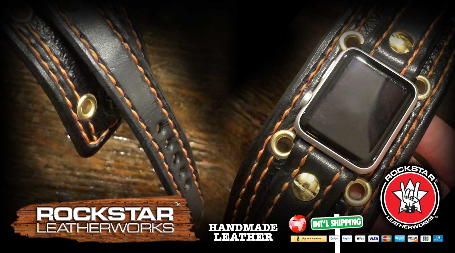 Leather Cuff Watches, Watch Bands & Cuffs by Rockstar Leatherworks