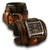 Black & Tan Stressed Layered Leather Cuff Watch with Stitching-Leather Cuff Watches-Rockstar Leatherworks™