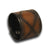 Timber Brown Stressed Leather Cuff with Brown Stitching & Snap-Leather Cuffs & Wristbands-Rockstar Leatherworks™