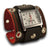 Rockstar Black & Red Leather Cuff Watch with Stainless Eyelets-Leather Cuff Watches-Rockstar Leatherworks™