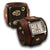 Red & Black Layered Leather Cuff Watch with Skull Snaps & Eyelets-Leather Cuff Watches-Rockstar Leatherworks™