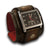 Dark Brown Layered Leather Cuff Watch with Stitching-Leather Cuff Watches-Rockstar Leatherworks™