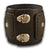 Black Layered Wide Leather Cuff Watch with Skull Snaps-Leather Cuff Watches-Rockstar Leatherworks™