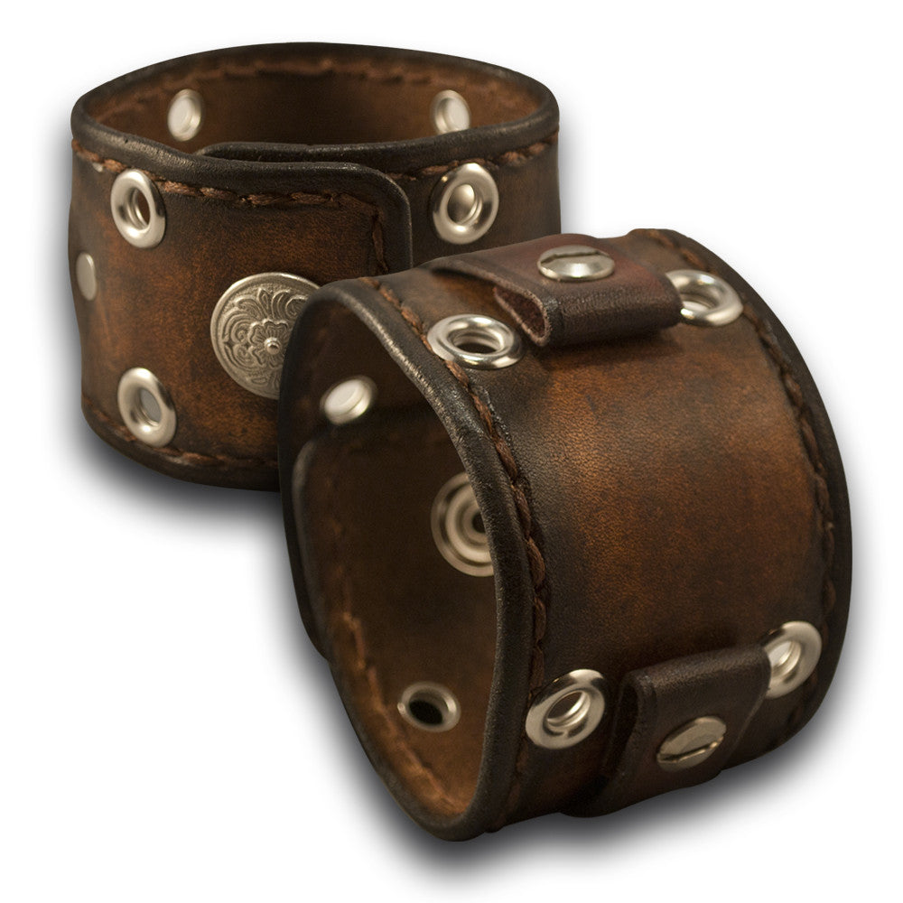 Wide Leather Cuff Watch Watch Bands By Rockstar Leatherworks Rockstar Leatherworks™ 