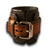 Black & Tan Stressed Layered Leather Cuff Watch with Stitching-Leather Cuff Watches-Rockstar Leatherworks™