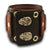 Red & Black Layered Leather Cuff Watch with Skull Snaps & Eyelets-Leather Cuff Watches-Rockstar Leatherworks™