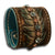 Leather Cuff Wristband with Feather, Stones & Cross Snaps-Leather Cuffs & Wristbands-Rockstar Leatherworks™